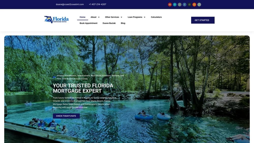 Screenshot of Florida Mortgage Rates — NoTouch Credit Pre-Approval website